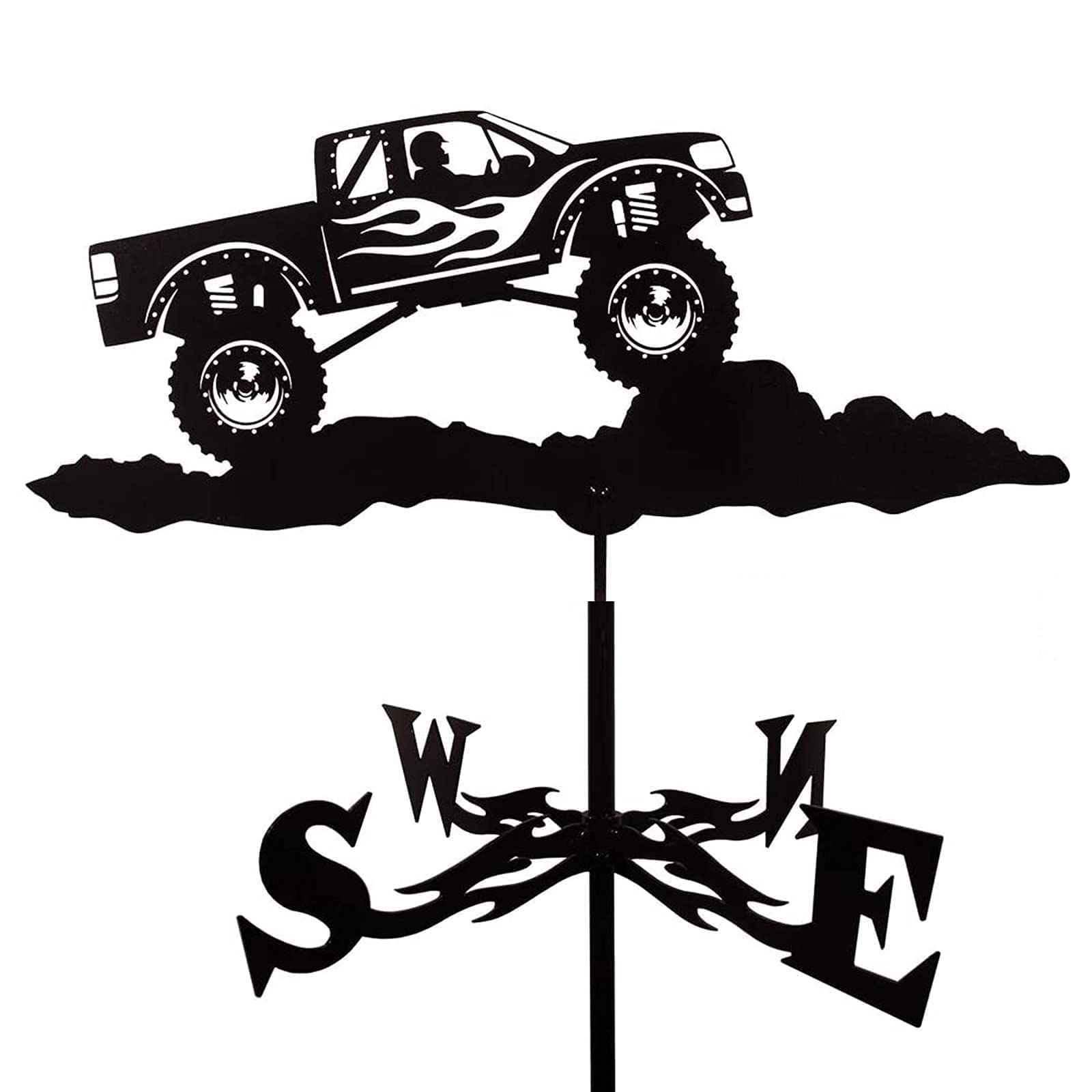 WIQUYBML Metal Weather vanes Weathercock, Weathervane Wind Direction Indicator for Garden Decor Roof Outdoor, Measuring Tool Vane Courtyard Outdoor Decoration