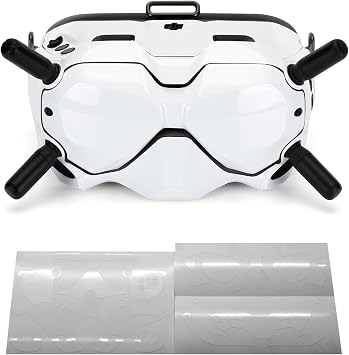 WRAPGRADE Skin Compatible with DJI FPV | Goggles V2 Racing White