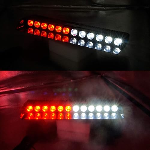 Miniatura 7 de Luz de flash estroboscópica LED blanca y roja, advertencia de emergencia, 12 luces LED, ventosa para salpicadero de techo interior, parabrisas, luz