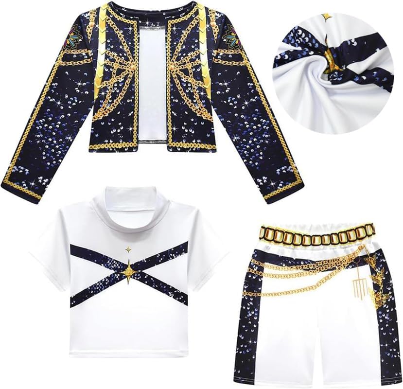 Girls KPOP Idol Costume – 3-Piece Kids Stage Performance Outfit Set - Image 2