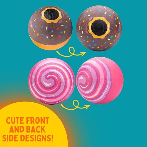 Miniatura 6 de SCS Direct Gaga Ball - Pelotas para patio de recreo (8.5 pulgadas) con bomba de aire, paquete de goma duradera para recreo, dodgeball, kickball,