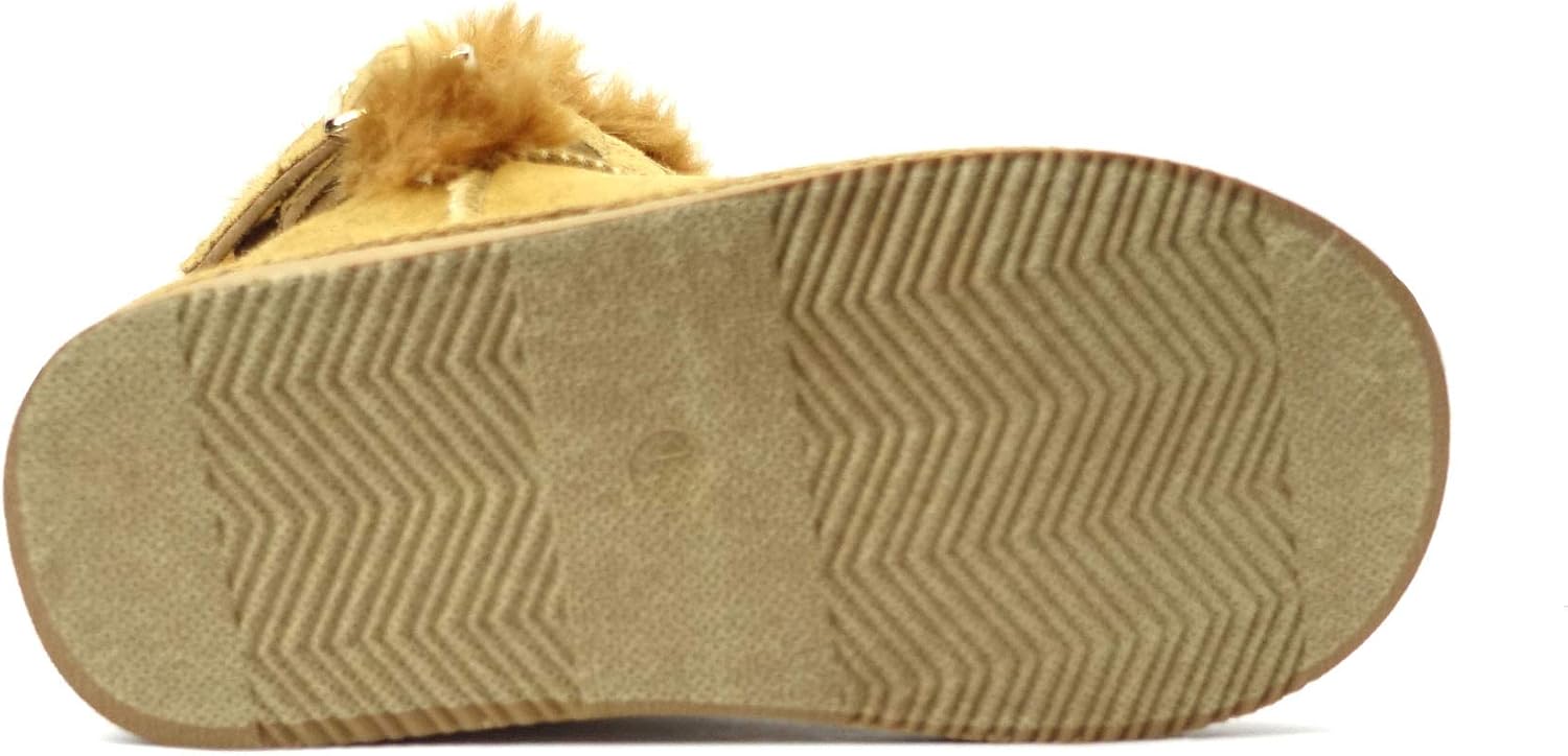 REDVOLUTION Women's Suede Faux Fur Mid-Calf Classic Winter Boots Rubber Sole - Image 7