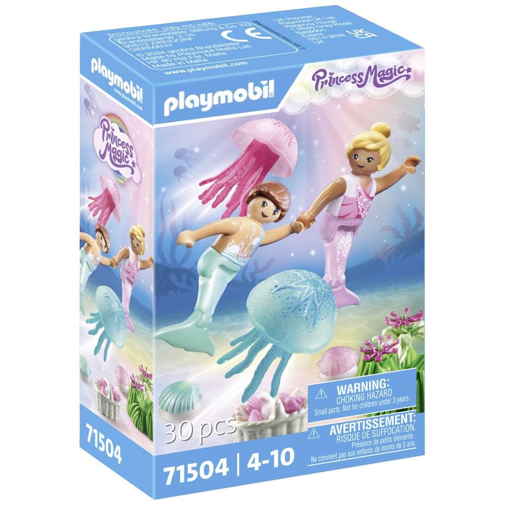 Playmobil Mermaid Children with Jellyfish, Multicoloured