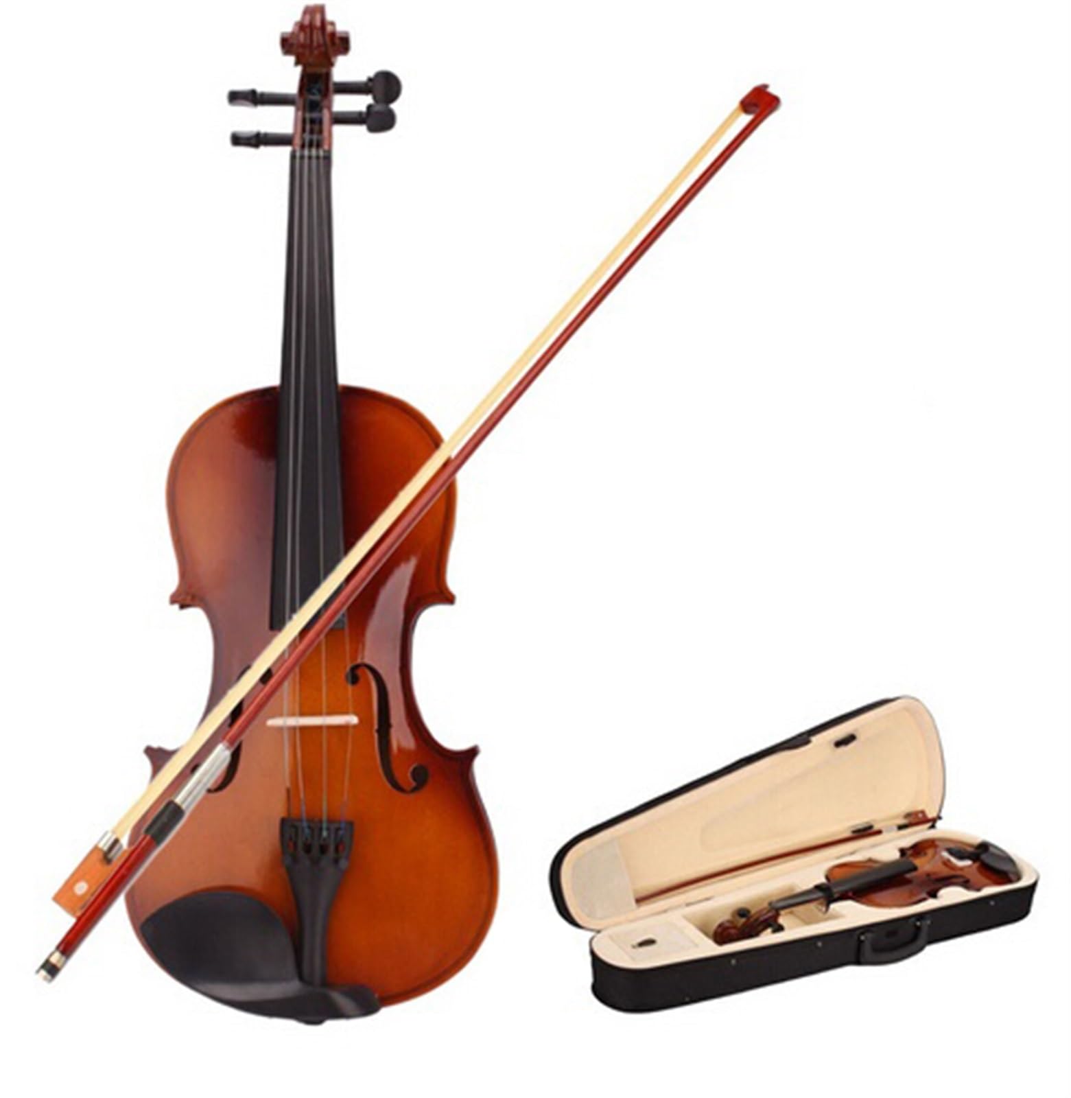 Kit Di Violino Professionale Violino Acustico Per Violino Per Principianti Di 1/2 Dimensione Con Custodia E Archetto SET Di Violini Beinnger Di Colore Naturale