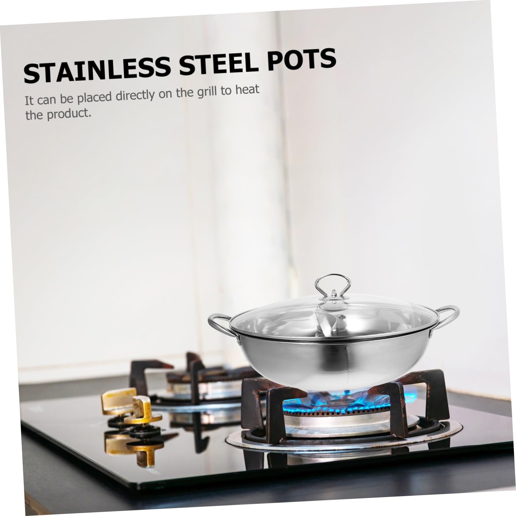 Unomor Hot Pot Set Fondue Sets Stainless Steel Hot Pot Pan Versatile and Convenient for Large Group or Cooking