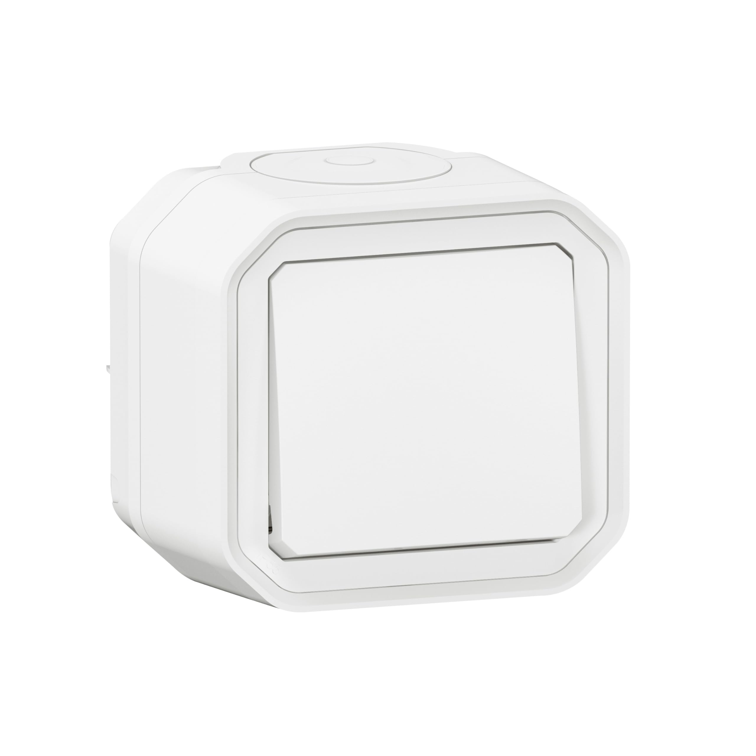 Legrand - Push button switch 10A - Plexo - Waterproof IP55 - Complete lighting control ready to install - Surface mount - White - 069760LE