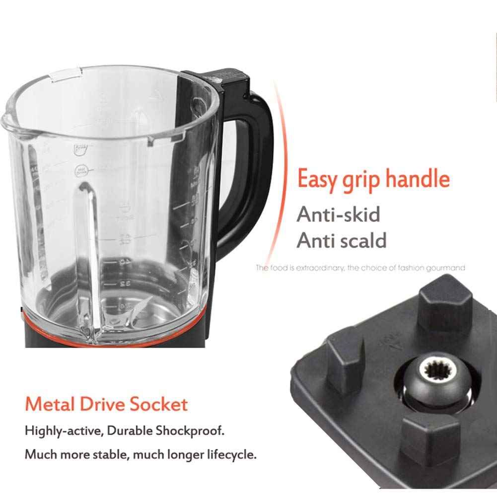 220V Frullatore Da Banco, Smoothie Maker/Mixer Jug Blenders Con Doppio Blocco Di Sicurezza, Sistema Anti Perdite, Display LCD Della Temperatura E Del Tempo, 8 Programma Automatico,220v,UK Plug