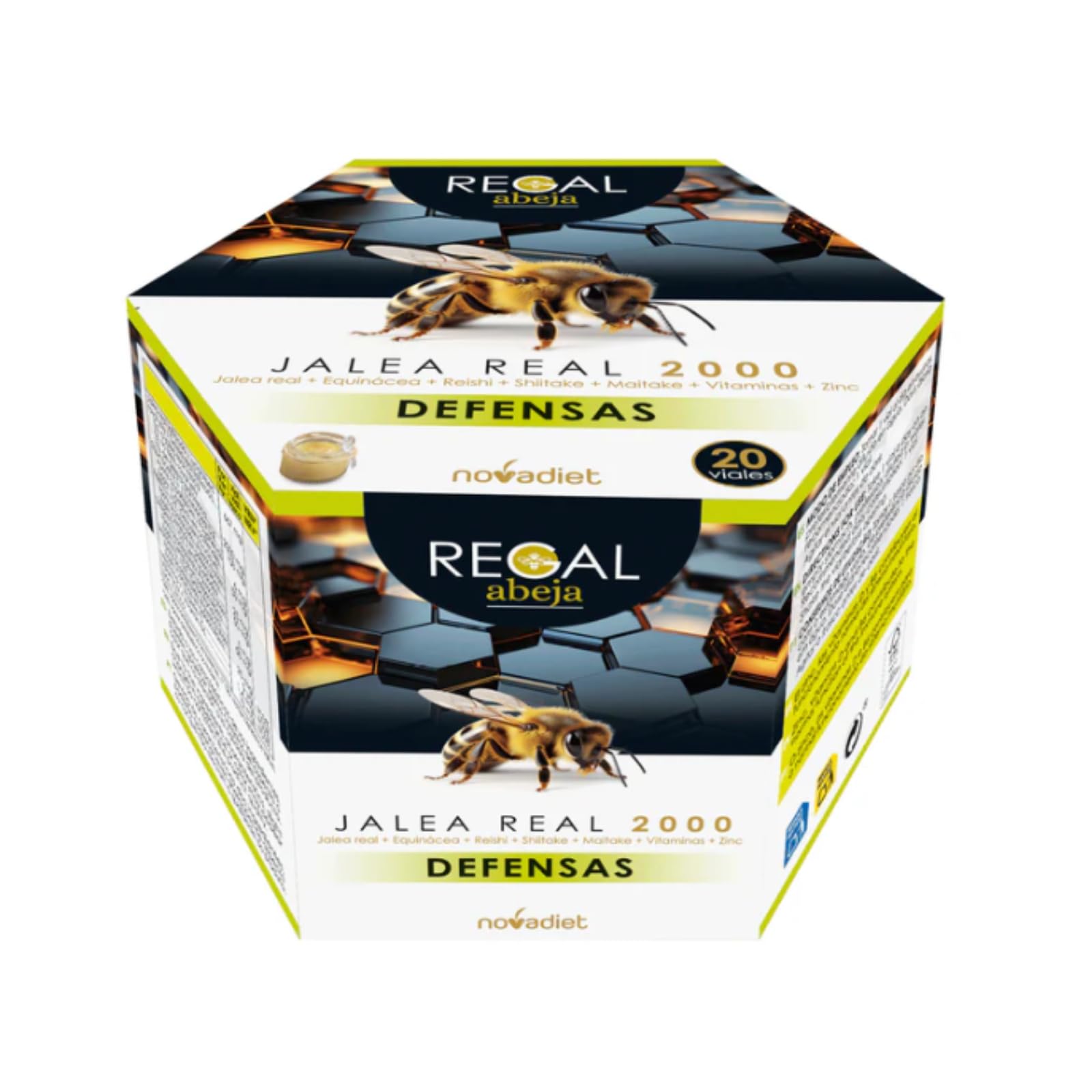Jalea Real 2000 Defensas. 20 Viales | Suplemento con Jalea Real, Equinácea, Reishi, Shiitake y Maitake | Refuerza Defensas y Reduce Fatiga | Ideal para Apoyo Inmunitario y Vitalidad