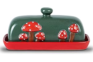 Mushroom Butter Dish with Cover