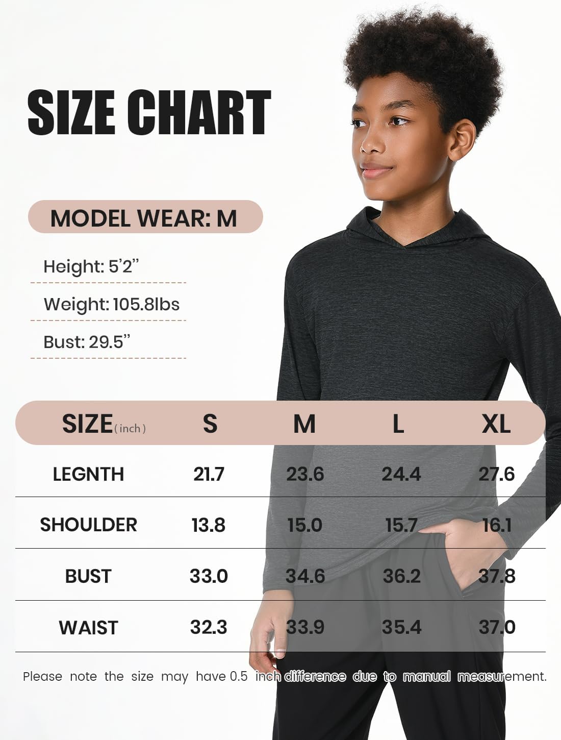 Ullnoy 3 Pack: Youth Boys Long Sleeve Hoodie Shirts dry fit hoodies for teen boys Active Long Sleeve Hoodie Sweatshirts - Image 3