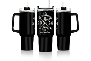 Stanley Neon Personalized 40oz Travel Tumbler, Engraved Stainless Steel Tumbler For Graduation Gift