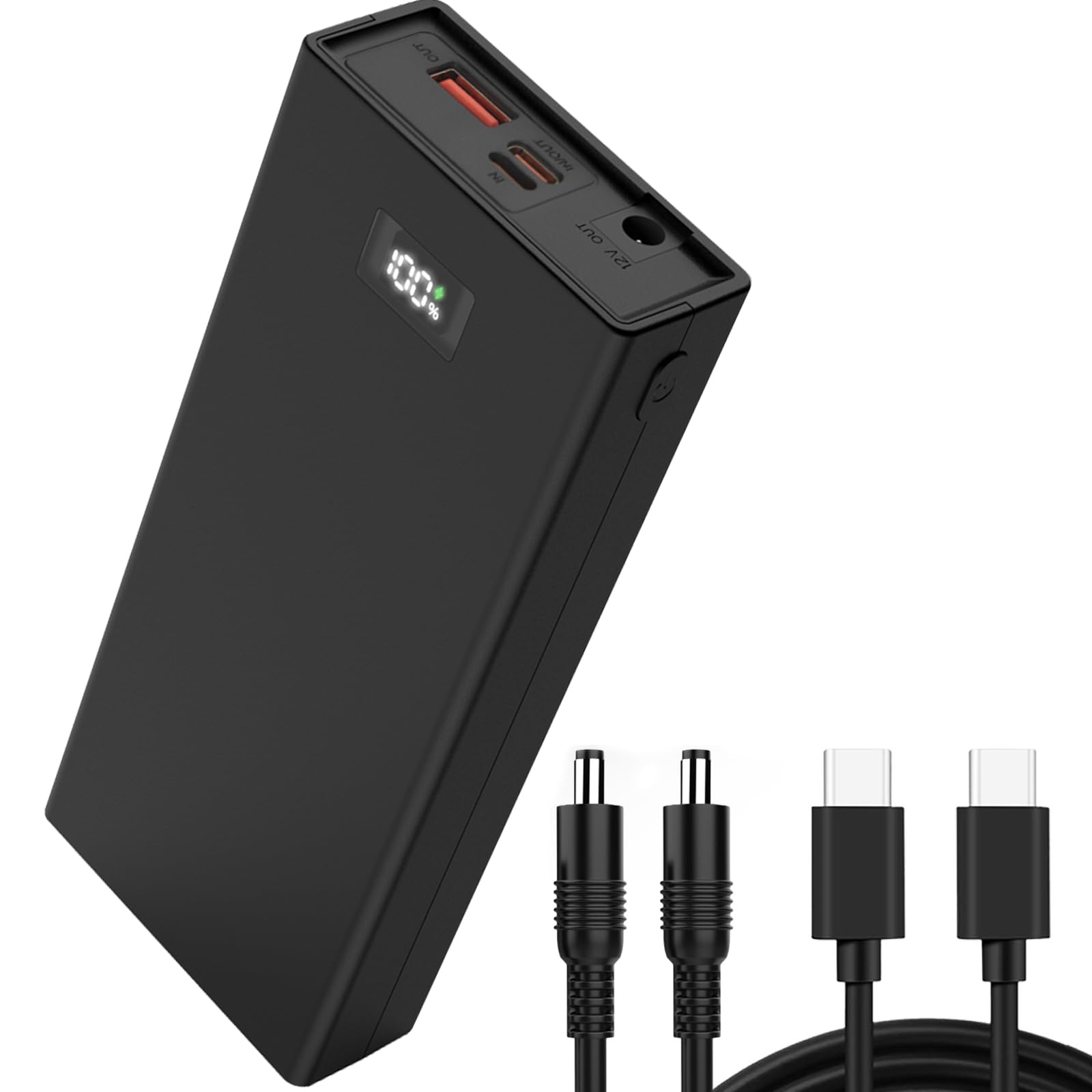 20000mAh Portátil DC 12V Recargable batería de Iones de Litio Salida USB batería Externa Banco de energía para Tira de LED, CCTV cámara teléfono de Carga (20000 mAh)