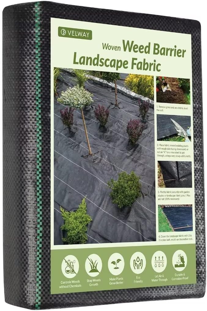 Weed Control Membrane Heavy Duty - 1.2x15M Weed Control Barrier Fabric Landscape Ground Cover for Artificial Grass Patios Paths Flower Beds - Weed Suppressant Membrane