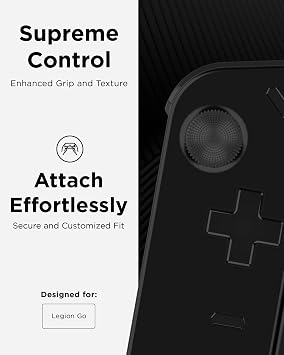 Lenovo Legion Go Joystick Caps - Eclipse Black Replacement Thumb Grips for Enhanced Gaming Precision Compatible with Nintendo Switch, PS5, Xbox Controllers Enhanced Comfort & Grip