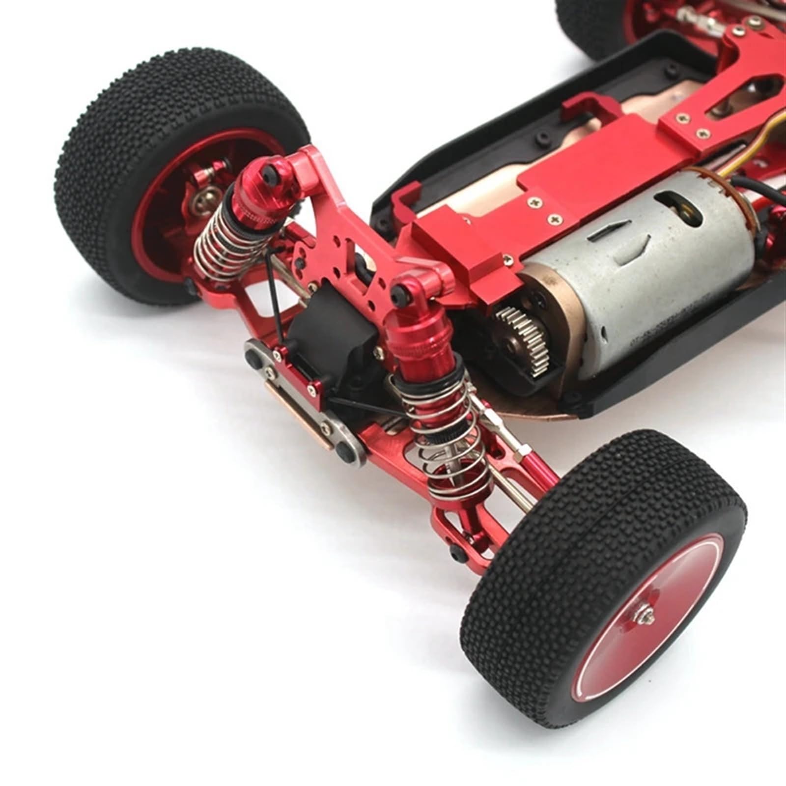 Neumáticos Coche RC Compatible con Wltoys 144001 144002 144010 124016 124017 124018 124019 RC Car 4 Uds Llanta De Rueda De Metal Piezas De Mejora De Neumáticos De Goma