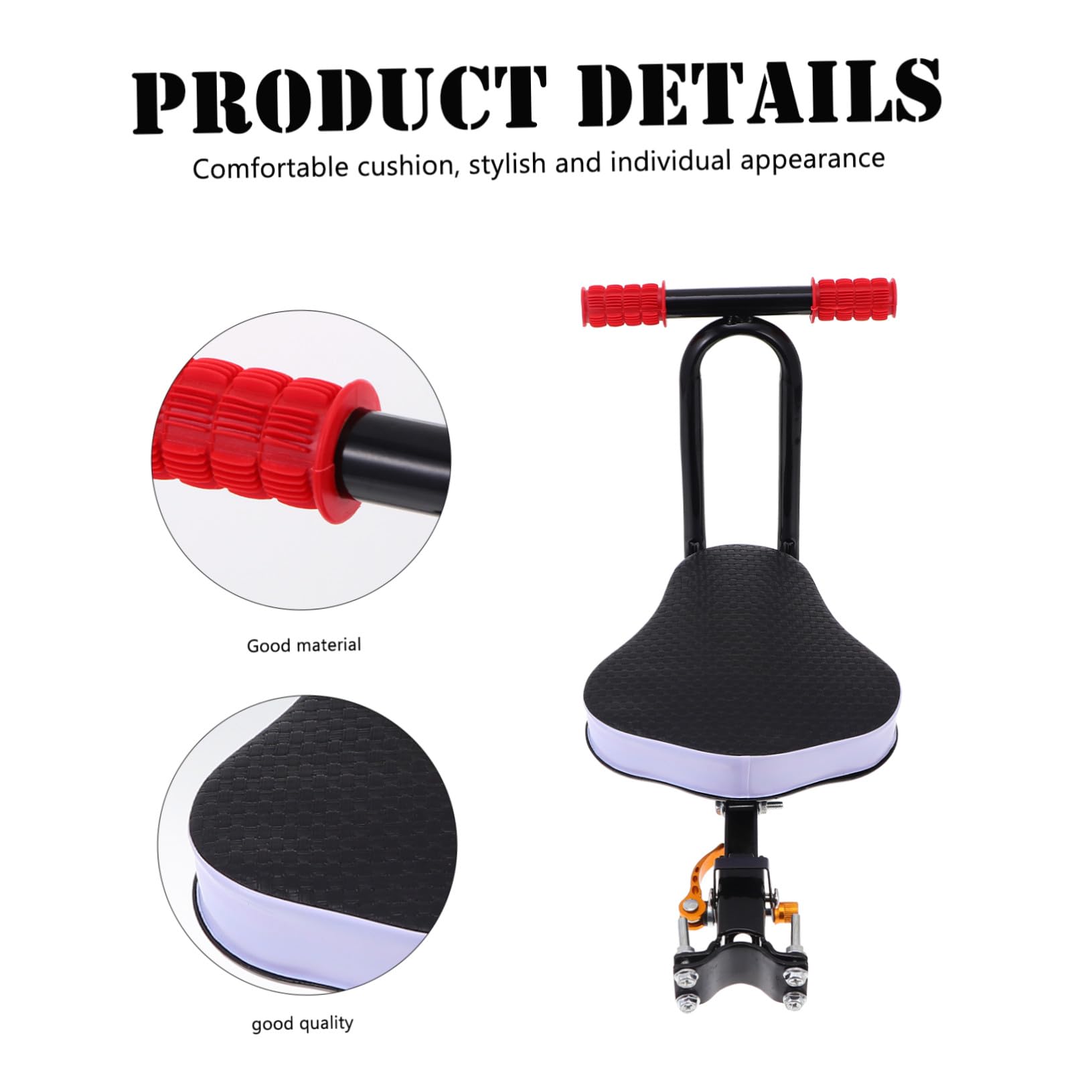 Seggiolino per Ragazzi per Bici Elettrica, Protetto e Confortevole, Struttura in Acciaio al Carbonio, Imbottitura in Spugna, Facile da Installare, Design Pieghevole per Uso