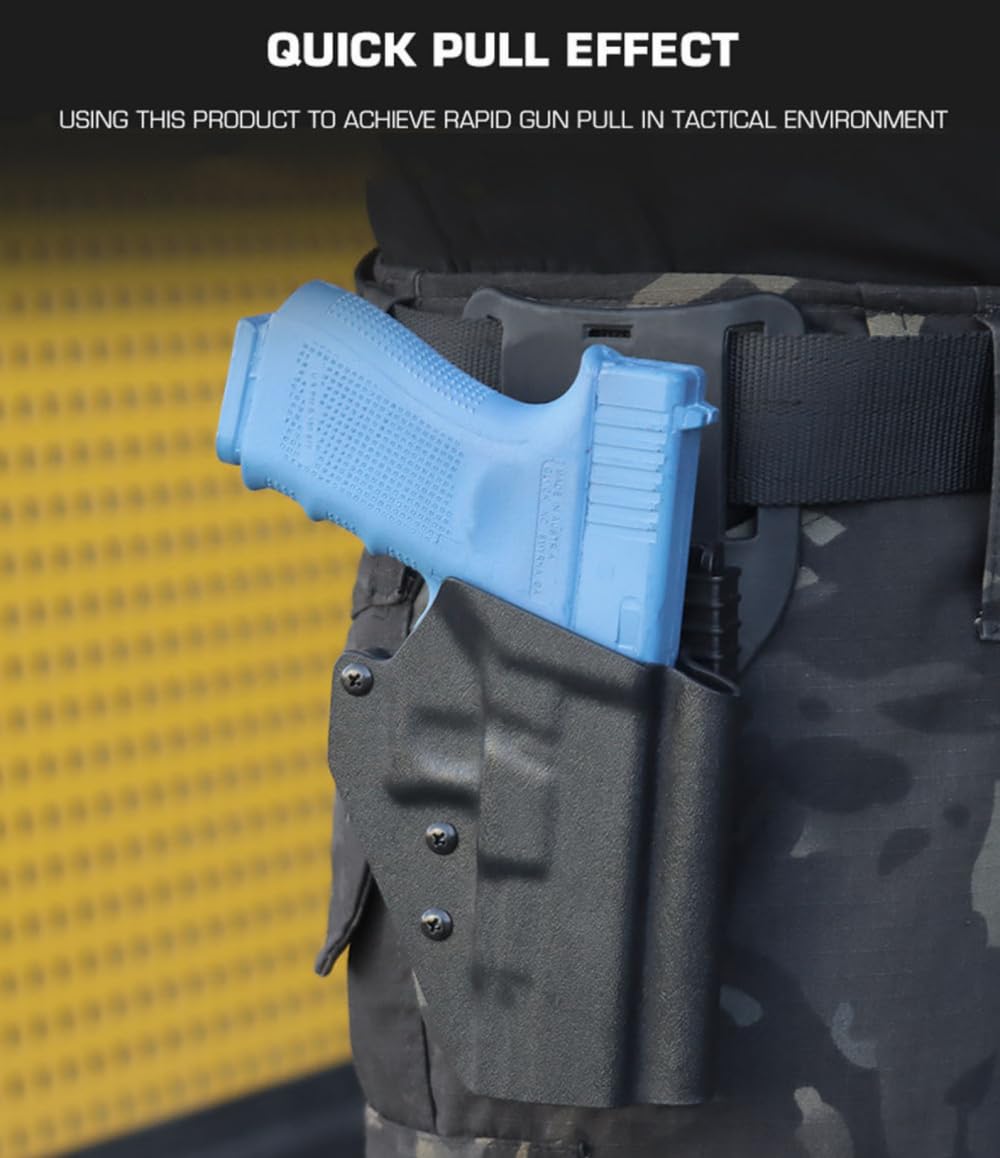 ACEXIER Kydex Fondina per G1ock 43/43x Pistola da caccia militare leggera Fondina Vita Portare QLS Kit di sgancio rapido Coscia QLS Adattatore Base