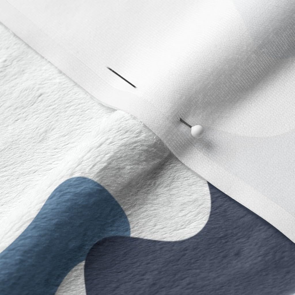 Spoonflower Fabric - Blue White Camouflage Pattern Camo Water Abstract Nursery Printed on Minky Fabric by The Yard - Sewing Baby Blankets Quilt Backing Plush