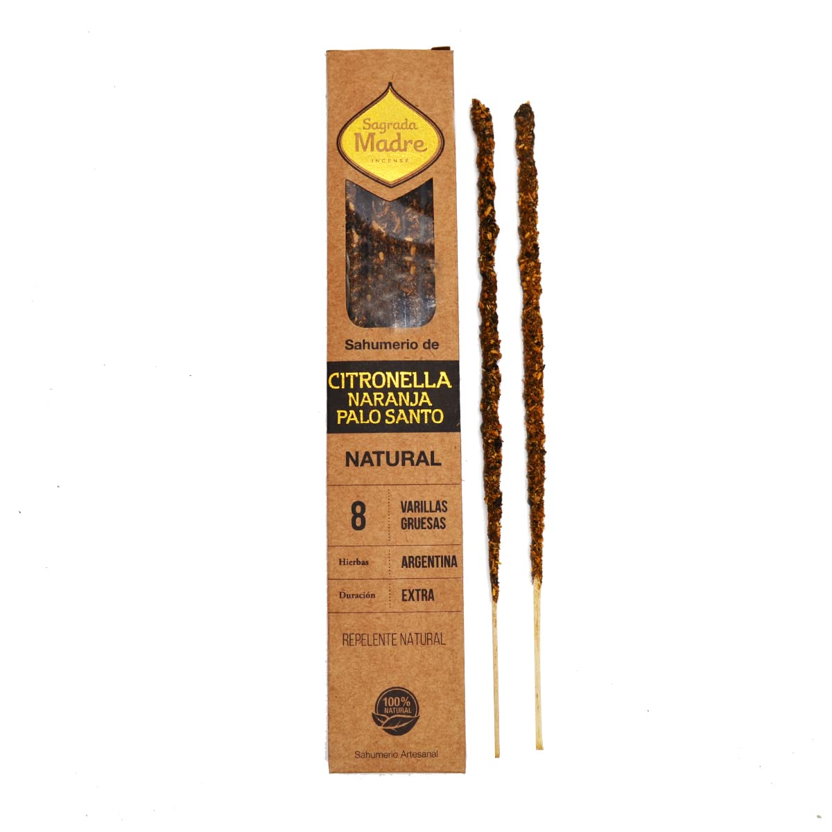 Aromasenses Orange Organic Incense Natural Series Sacred Mother (Citronella-Palo Santo)