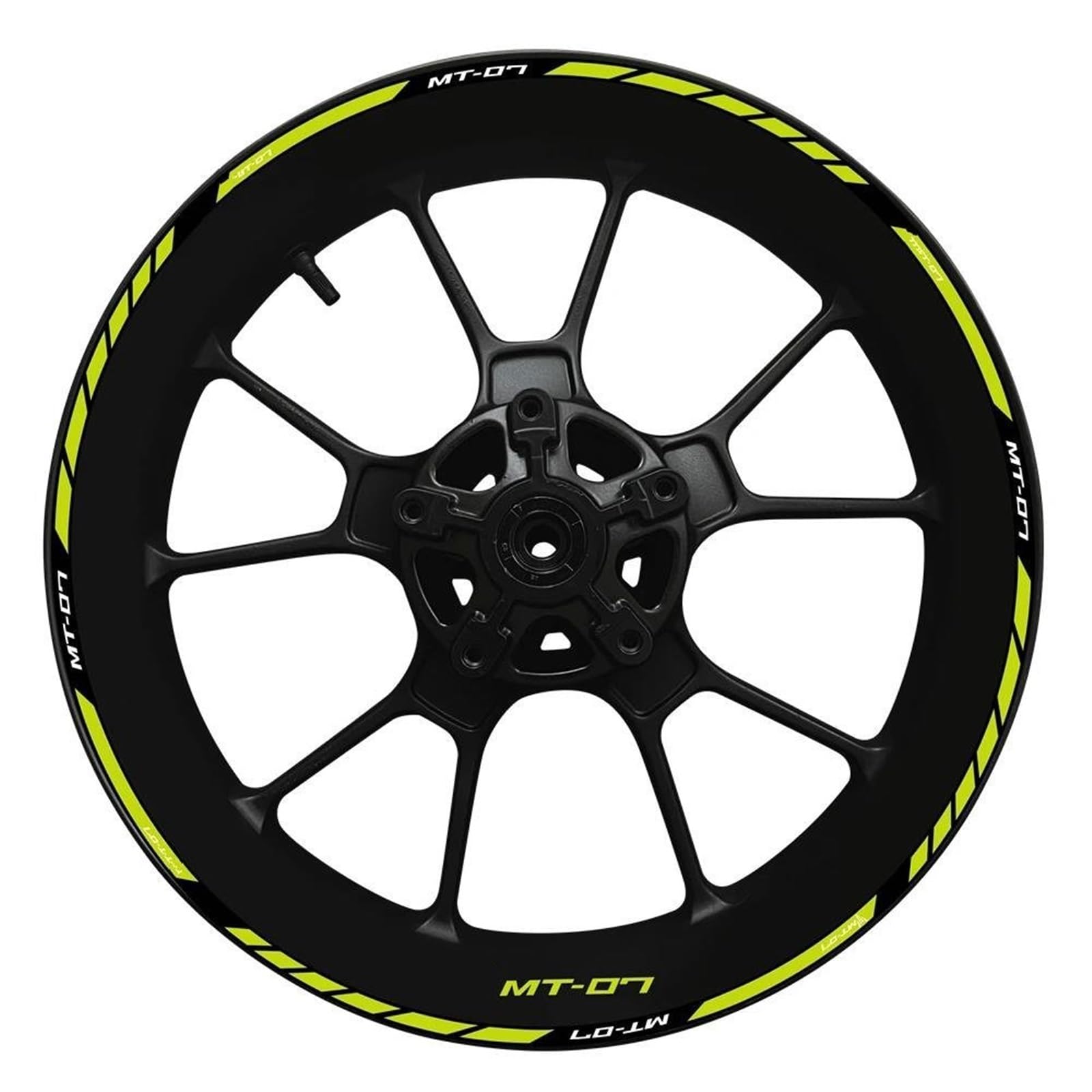 Inner and Outer Rim Reflective Waterproof Sticker 2022 for Yamaha MT-07 Wheel Hub Decal Decoration MT07 Set MT 07(Color5)