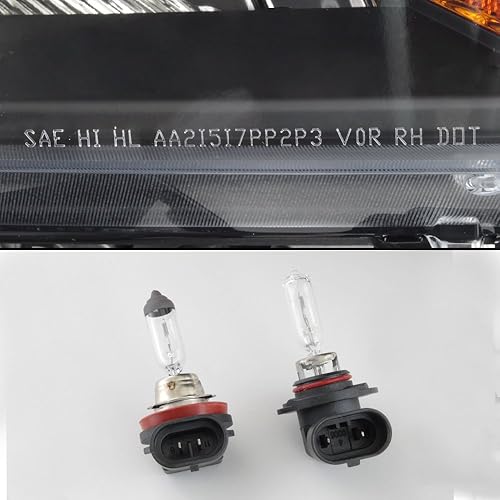 Miniatura 7 de AKKON - Para 2015 2016 2017 Ford F-150 F150 modelo halógeno de fábrica negro carcasa faro conjunto (lado del conductor y pasajero)