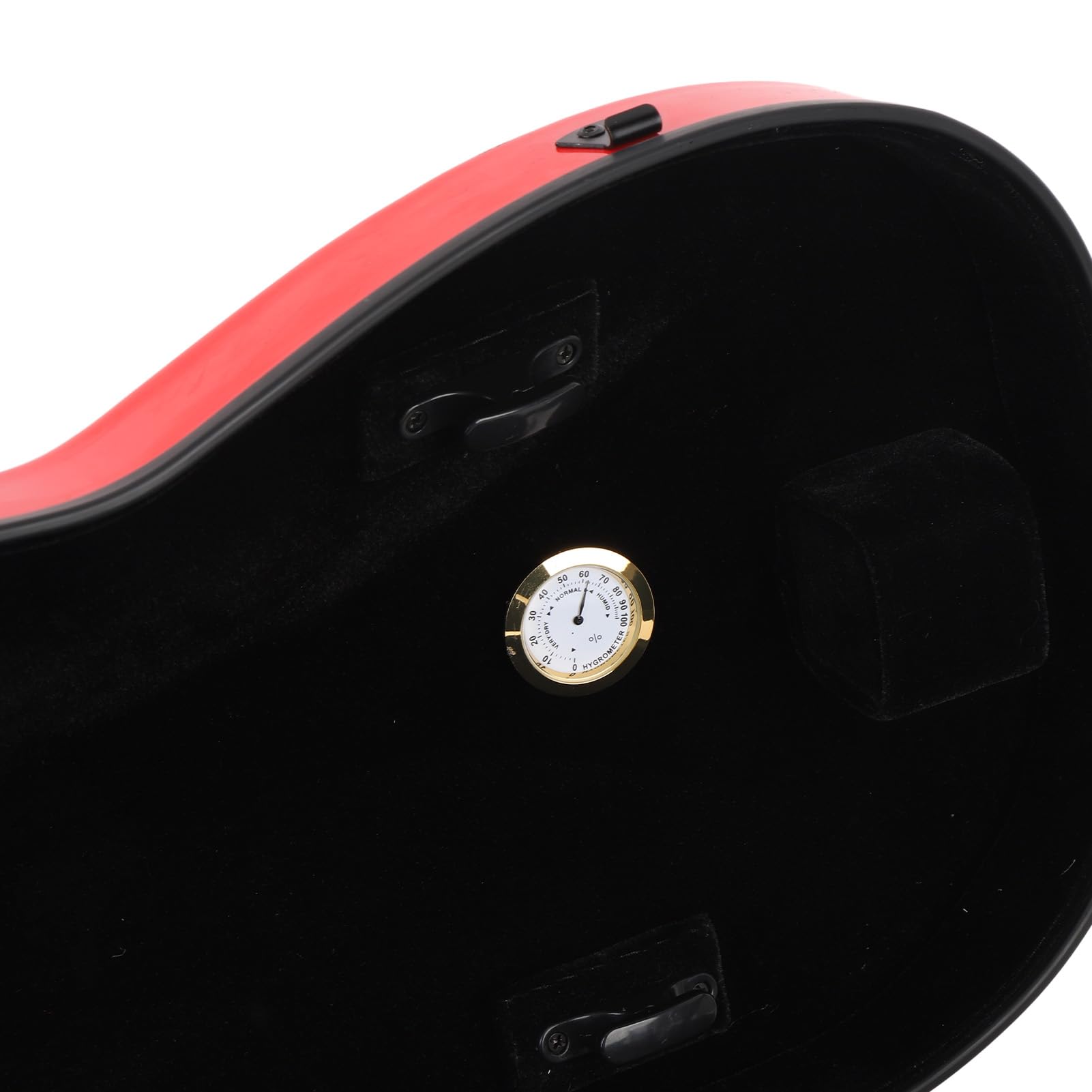 Sorandy Estuche para Violín de Fibra de Carbono, Caja de Almacenamiento Rígida para Violines, Estuche para Medidor de Humedad Integrado con Cierres de Metal y Cinta de Gancho, Ideal para Violines de
