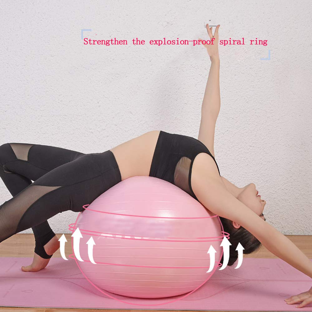 Gymnastikball Pilates, Yogaball 65CM Anti-Burst Gymnastikball Mit Fußpumpe, Swiss Ball - Für Yoga, Pilates, Schwangerschaft/Fitness,Waterblue