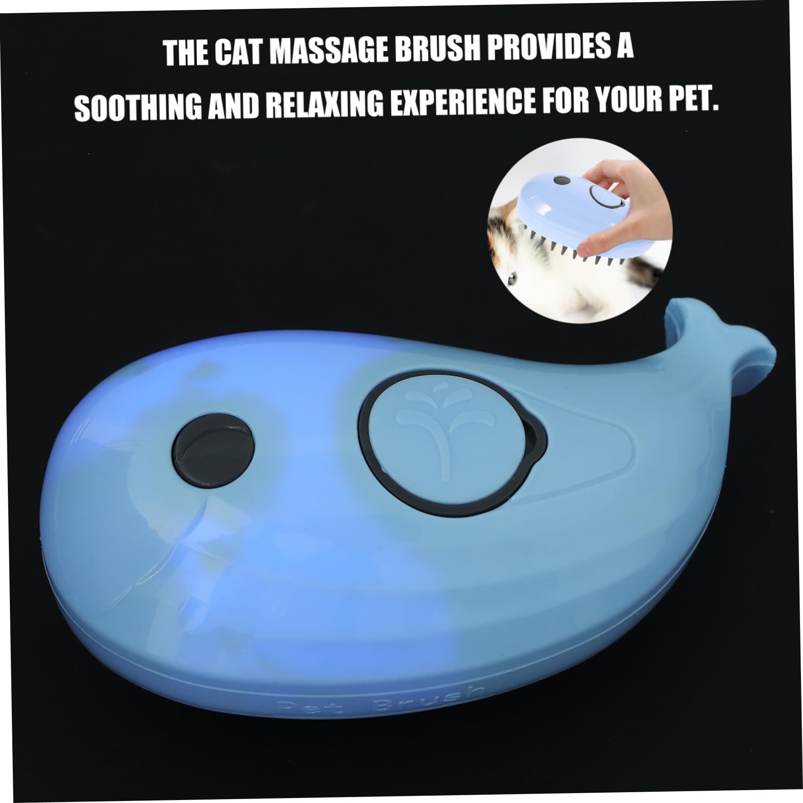BESPORTBLE 3pièces Brosse à Vapeur Auto-nettoyante Pour Animaux Brosse De Massage Multifonctionnelle Pour Toilettage Outil Pratique Pour Éliminer Poils Et Masser