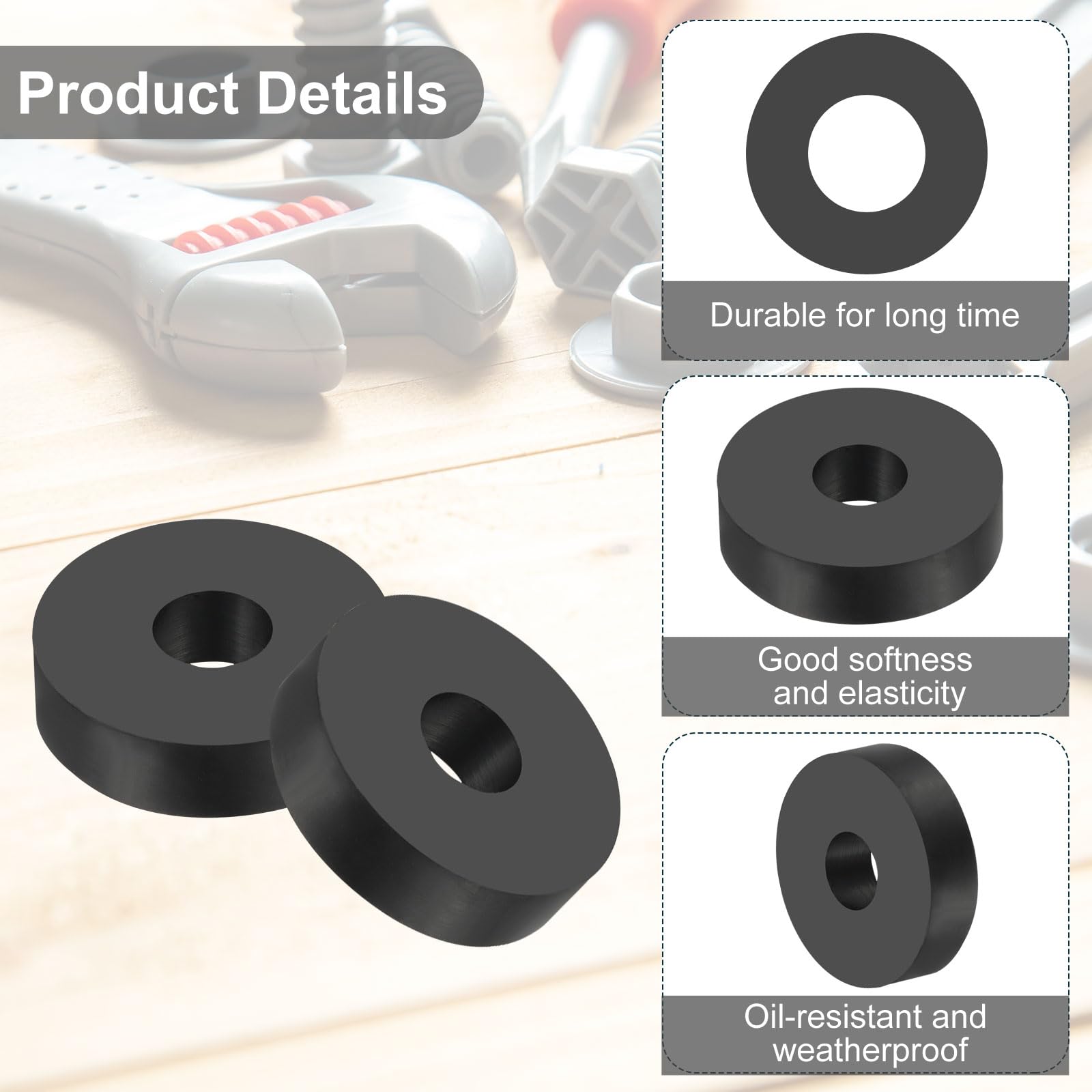 PATIKIL Multi Purpose Rubber Spacer - Image 3