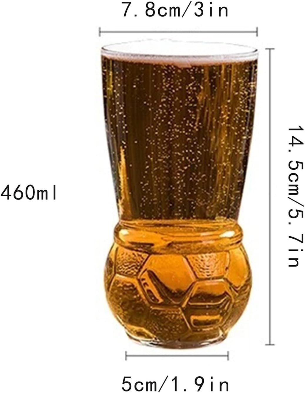 Beer Cup Beer Glasses Football Shaped Beer Mug Draft Beer Mugs Wheat Juice Drink Mug Household Water Mug 16 Ounce 2 Pieces Beer Stein