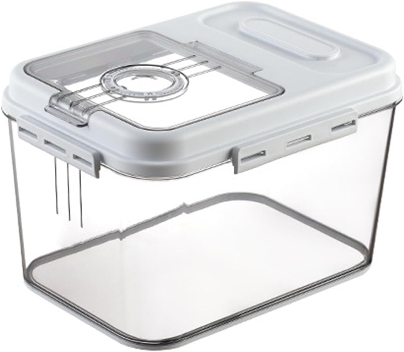 Large Capacity Rice Bucket, Flip Top Sealed Grain Container with Food Grade Plastic, for Household Kitchen Storage Dry Food Canisters