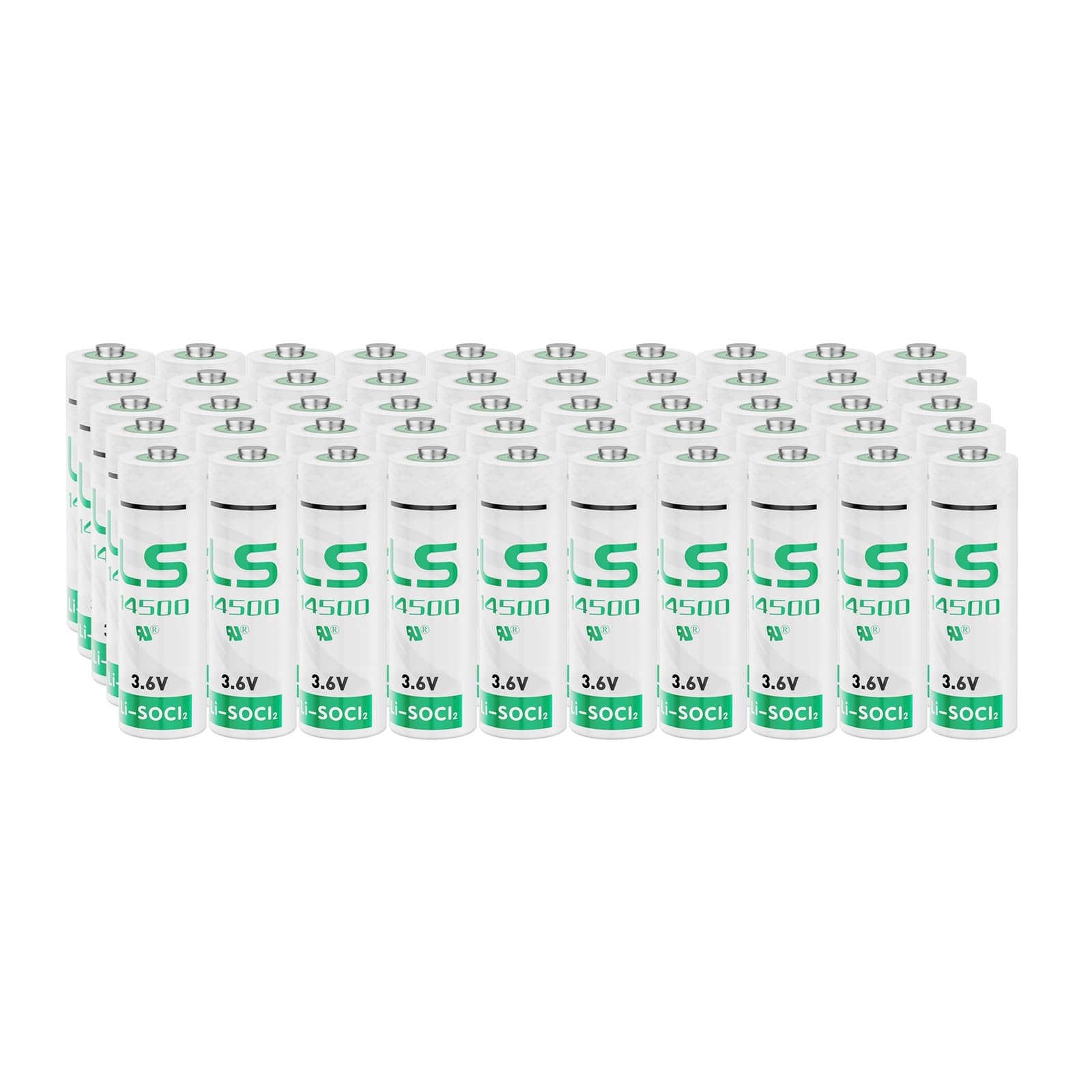 NOUCHU 100 Pack LS14500 3 6 Volt 2600 mAh Non-Rechargeable AA Lithium Batteries for Water and Electricity Meter