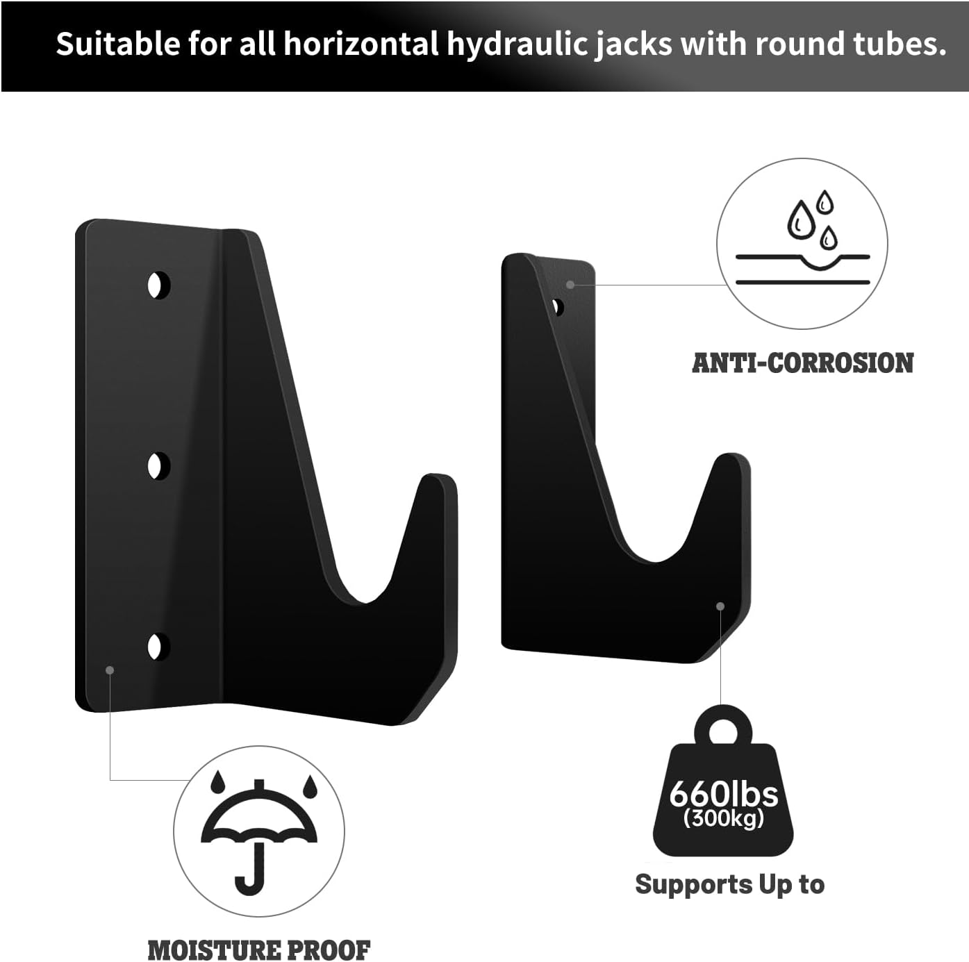 Floor Jack Stand Rack Wall Mount Organizer, Car Hydraulic Trolley Jack Stands Holder Wall Storage Rack Mount Brackets Jack Stands Tower Trailer Accessories Tool, QC-QJD-02