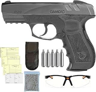 Pack pistola de Gamo GP-20 Combat. Calibre 4,5 mm 3,5 julho óculos de proteção cartão de armas capa balas CO2