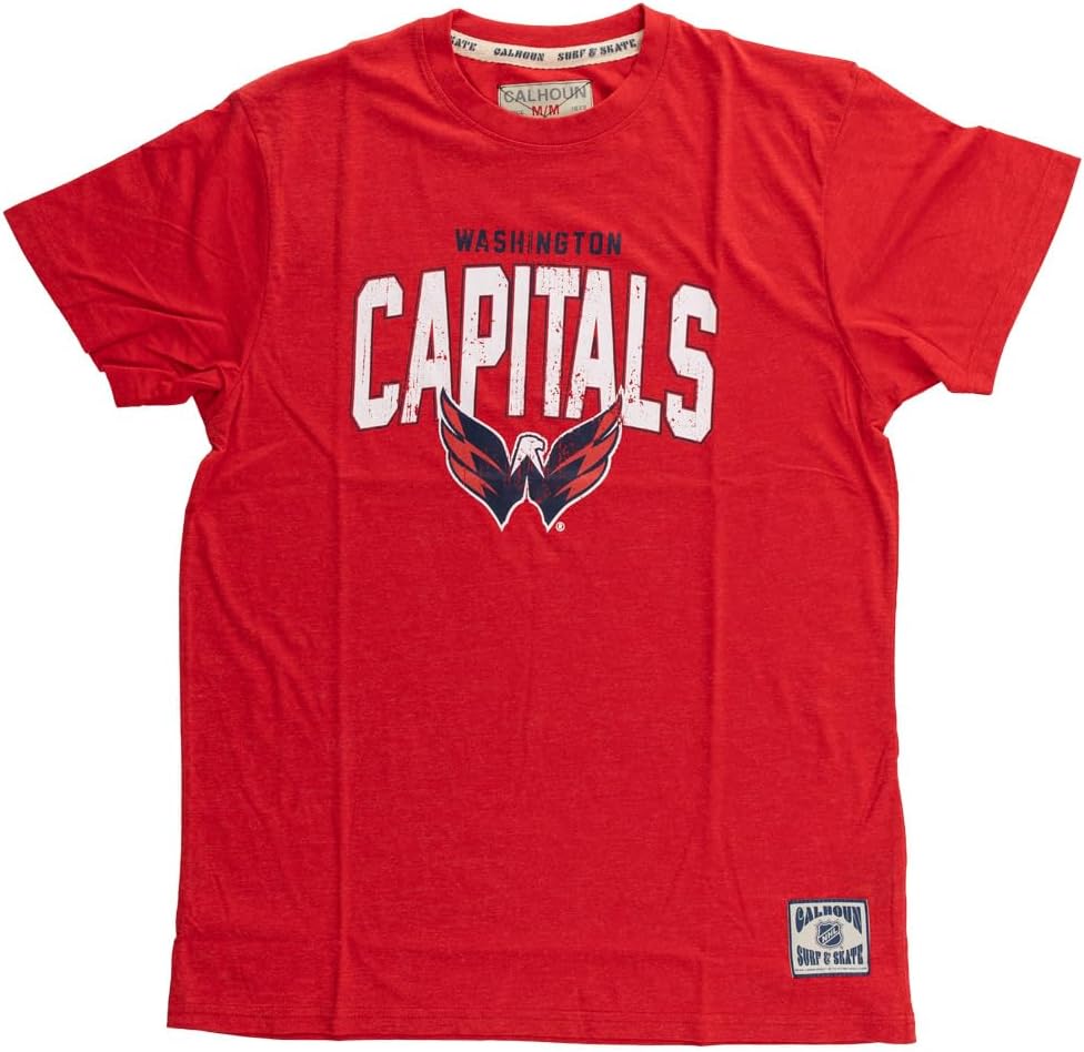 Calhoun NHL Surf & Skate Mens Vintage Style Distressed Heather Tone Rustic T-Shirt