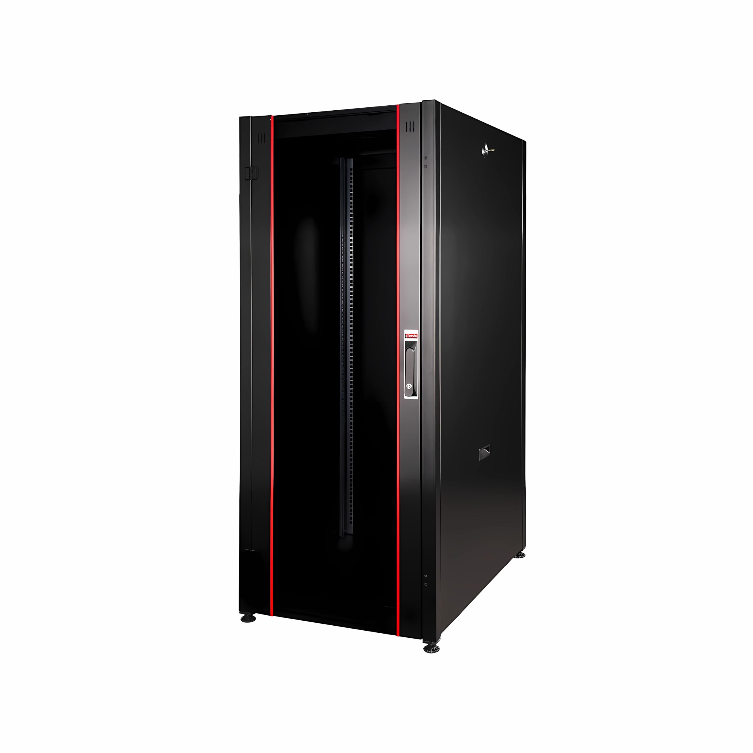 ARMADIO RACK 19" 26U 600X1000 SERIE EAVI PORTA VETRO COLORE NERO SERIE EAVI