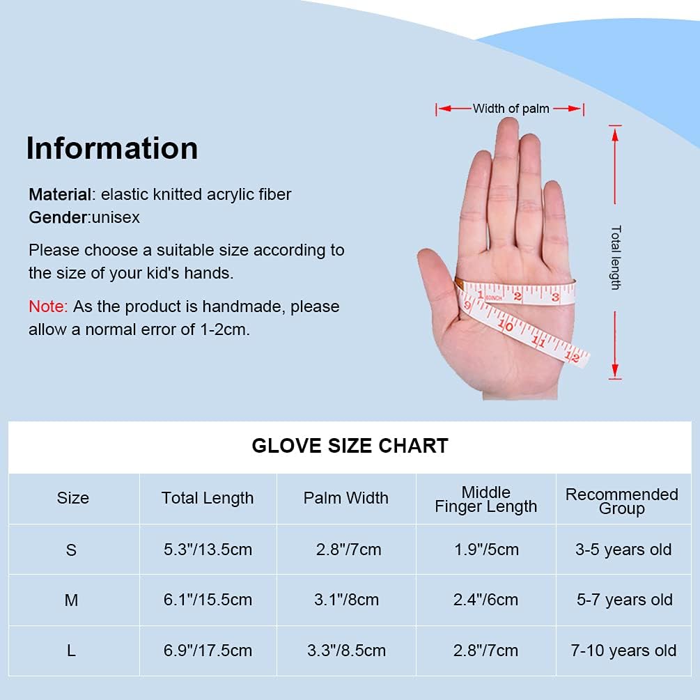 Kids Winter Touchscreen Warm Gloves: 3 Pairs Fleece Knit Magic Gloves Full Finger Cold Weather Outdoor Ski Running Mittens Boys Girls Aged 7-10: Clothing, Shoes & Jewelry