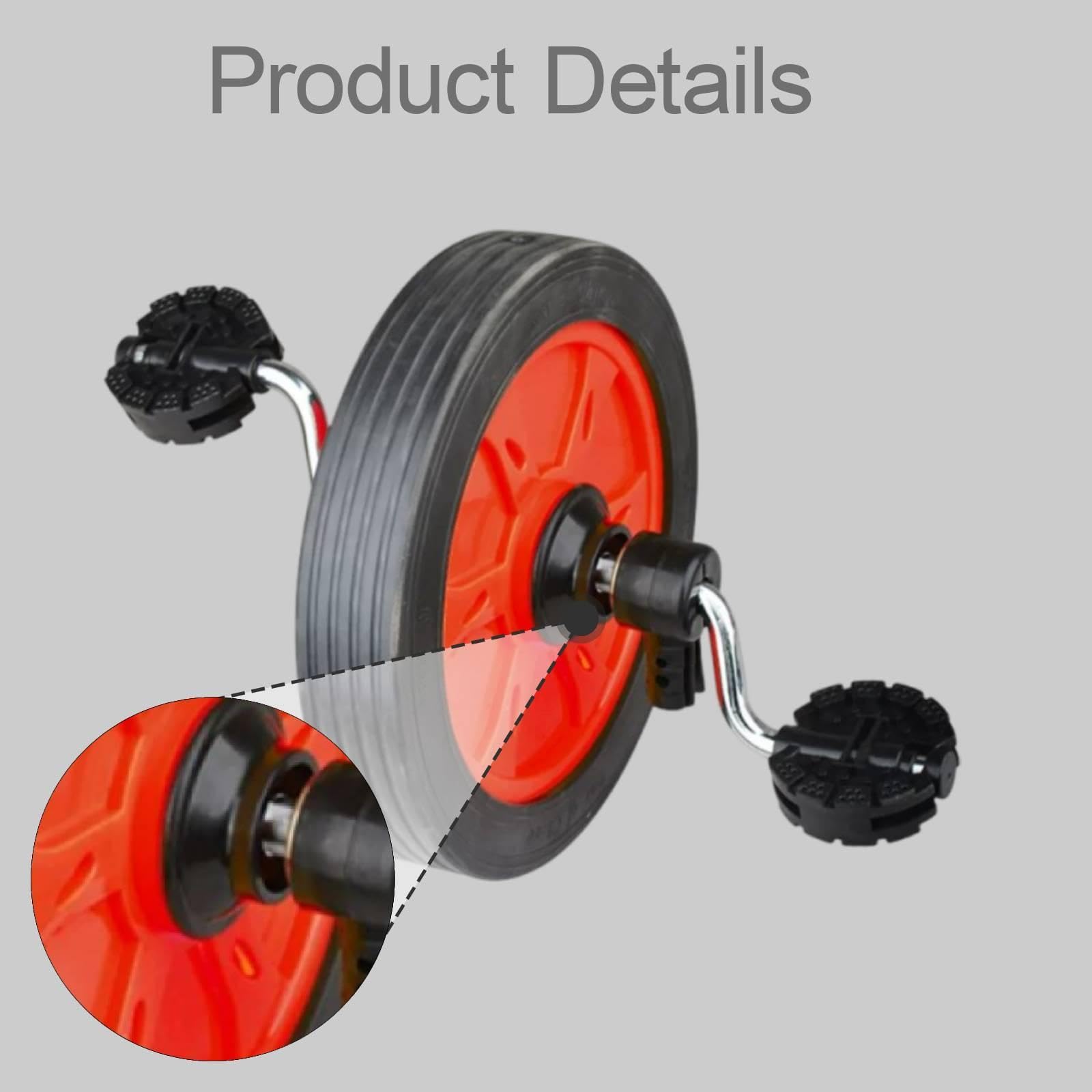 Roues de Rechange pour Enfants, Montage Facile, Compatibles avec Tous Les Modèles, Pneus en Mousse, Roulements, Roues de 1 Pouce, Rouge