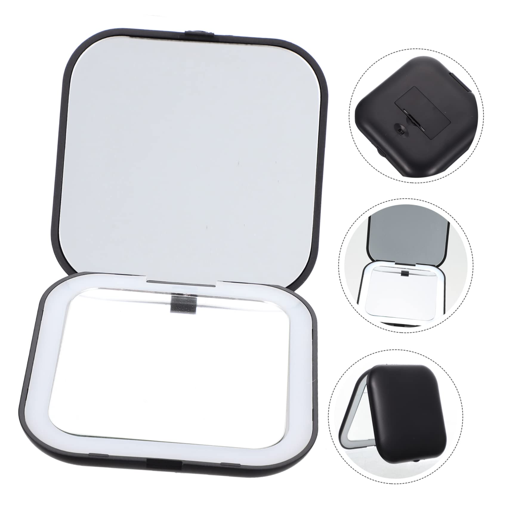 VICASKY 3 Stück Kompakter LED Kosmetikspiegel Faltbarer Handspiegel für Reisen Makeup und Pflege Design Sicher und Praktisch Handtaschen