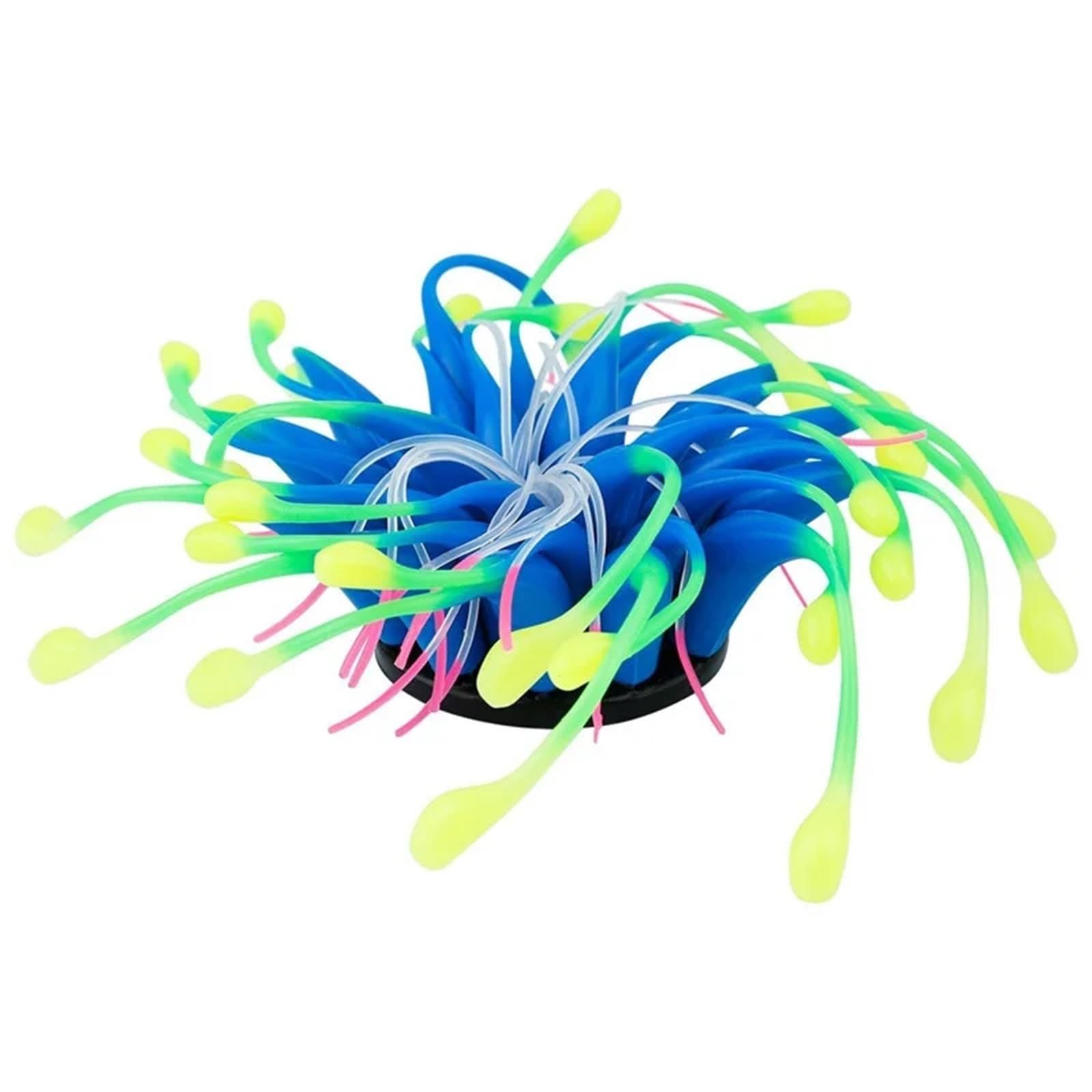 Plantas Artificiales Acuario Simulación de Coral Artificial Brillante for Acuario, Decoraciones Brillantes, Adornos de Plantas de Algas Marinas(Style 1 - Yellow)