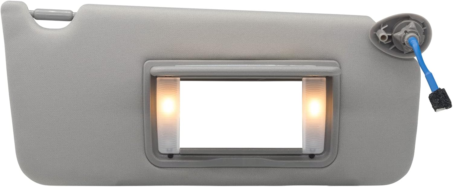 Passenger Right Side Sun Visor Replacement Compatible with Honda Accord 2008 2009 2010 2011 2012 2013 2014 2015 2016 with Light Replaces# 83280-TA5-A51ZA 83280TA5A51ZA Color NH686L