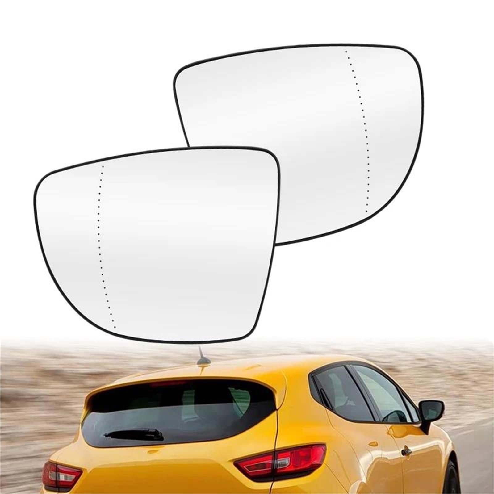 Verres à lentilles Rétroviseur Extérieur De Remplacement Convexe Pour Nissan Pour Micra Pour Leaf (2017-2023) - Pièces Grand Angle Chauffantes Remplacement