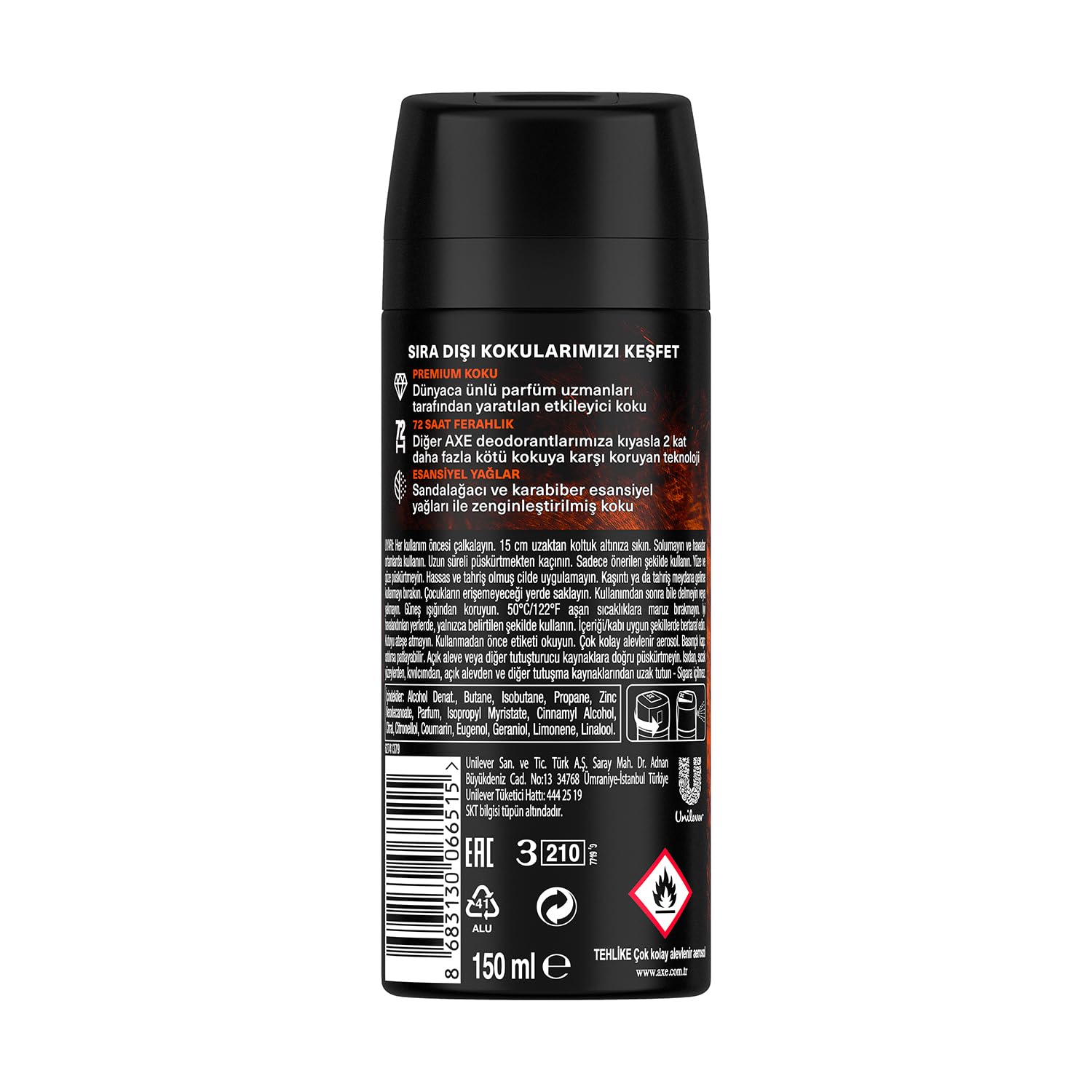 Axe Premium Collection Erkek Sprey Deodorant Copper Santal 150 ml