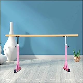 Barra de ballet, Barra de ballet Barra de ballet independiente de madera, poste de baile ajustable simple o doble para niños y adultos, barra de ballet portátil para entrenamientos activos y extensos