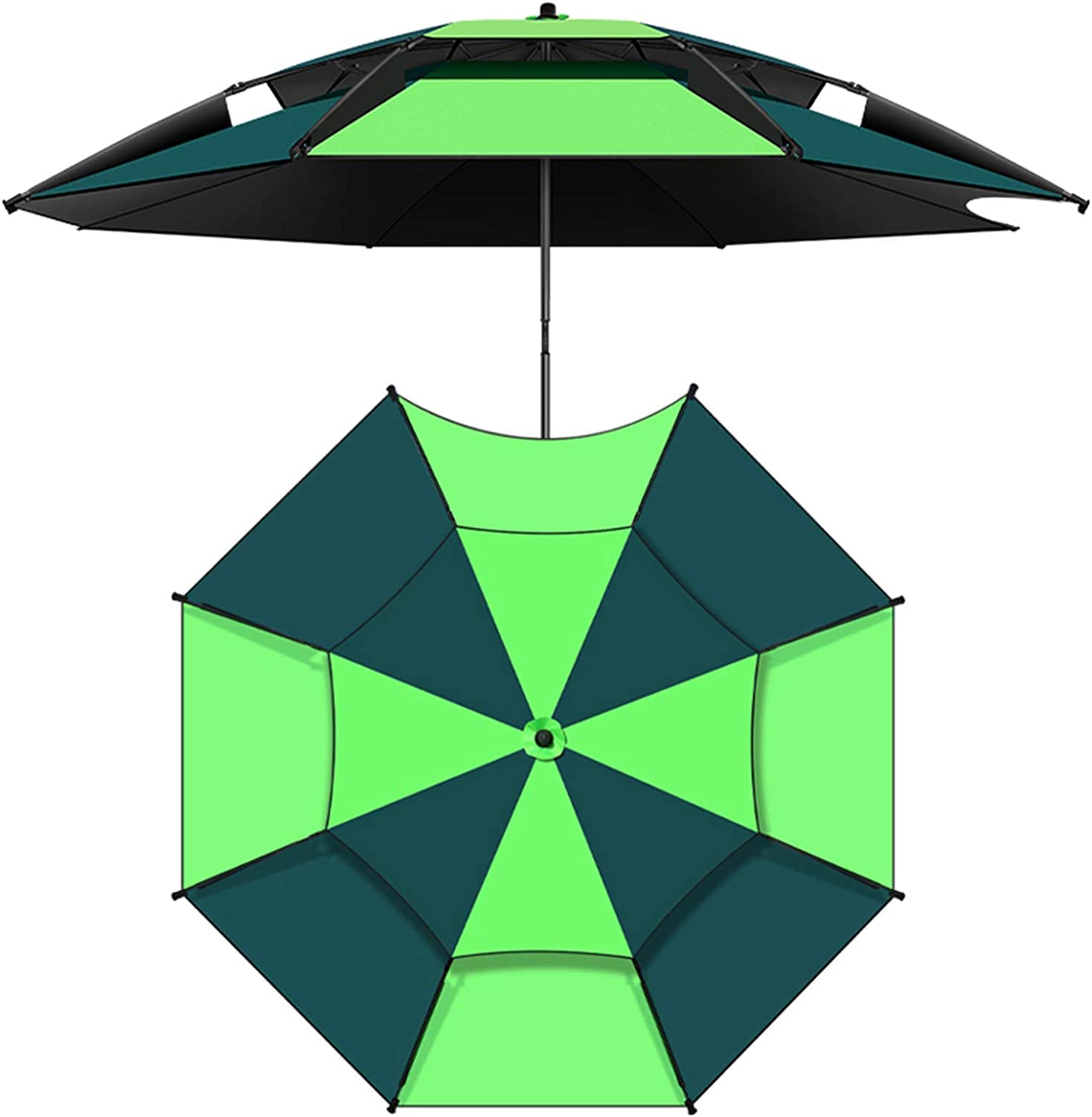 Duży parasol wędkarski Parasol chroniący przed słońcem Pochylony o 360 stopni Nowy zagęszczony filtr przeciwsłoneczny Parasol przeciwburzowy do wędkowania Kemping Golf i zajęcia na świeżym powietrzu 2