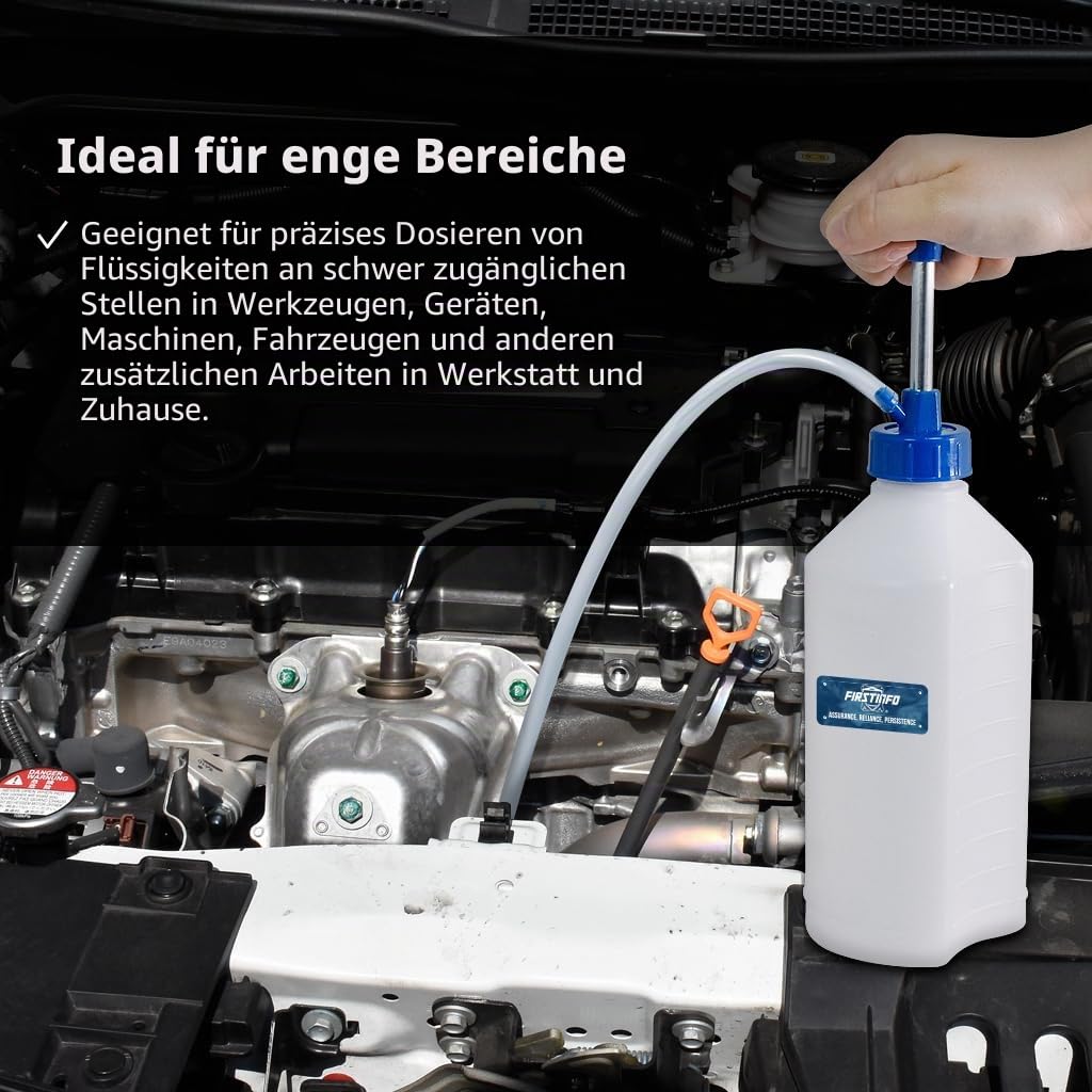 FIRSTINFO A1122 | 1L Mehrzweck-Ölpumpe – manuelle Flüssigkeitspumpe für Öl, Diesel, Schmierstoffe