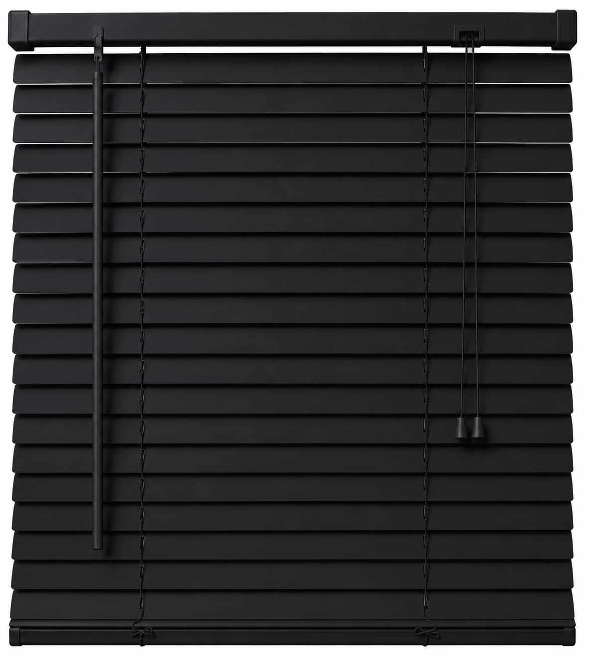 Ruby Deals Black PVC Venetian Blinds Window 25mm Slats 120W x 150H cm