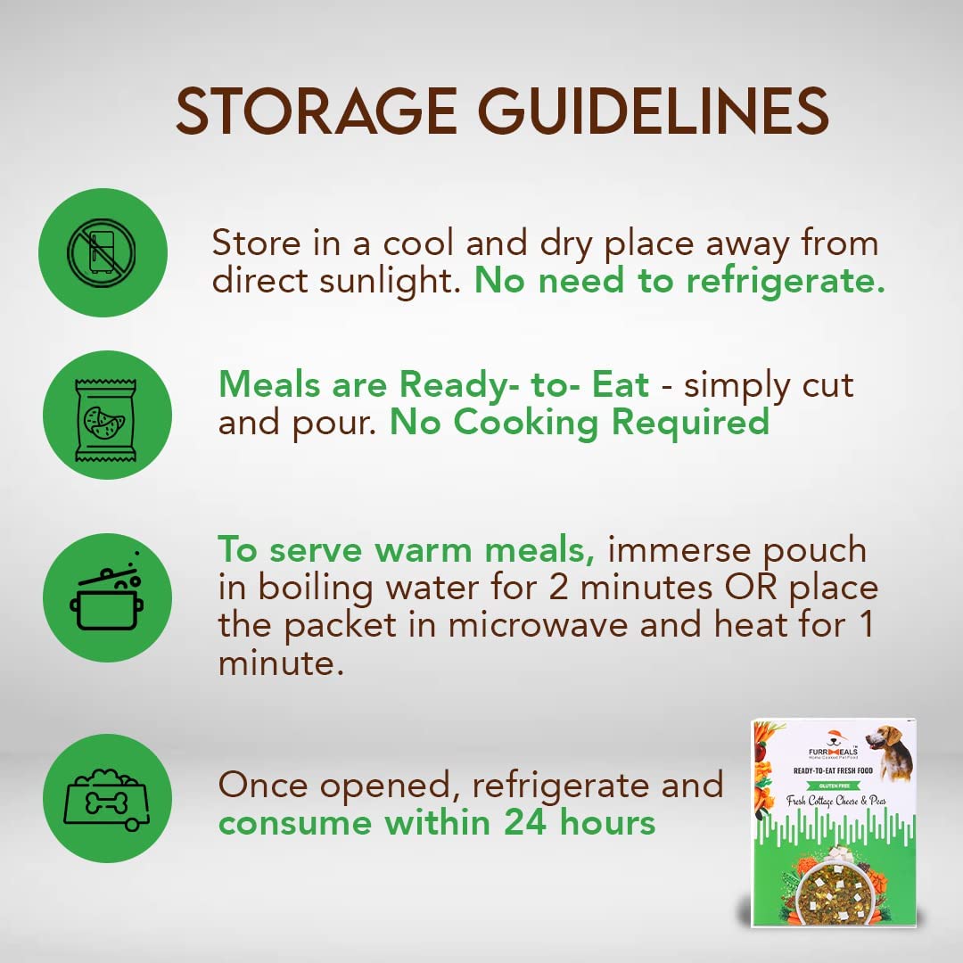 FurrMeals Wet Dog Food | Fresh Cottage Cheese and Peas | Ready-to-Eat Fresh Dog Food | All Breed | Veg Recipe | Gluten Free I Preservative Free I Single Pack (200gm) 4