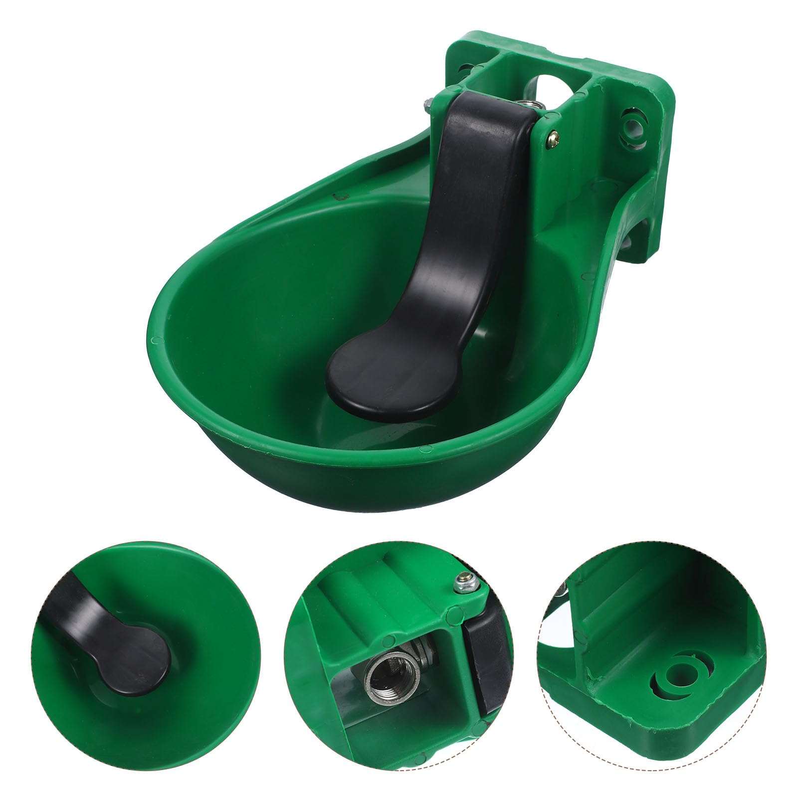TOYANDONA Ciotola Automatica per L’acqua delle Mucche e Bestiame, Abbeveratoio Resistente in Plastica Valvola Touch, Design Anti-schizzi per Allevamento di Bovini, Cavalli e Suini,