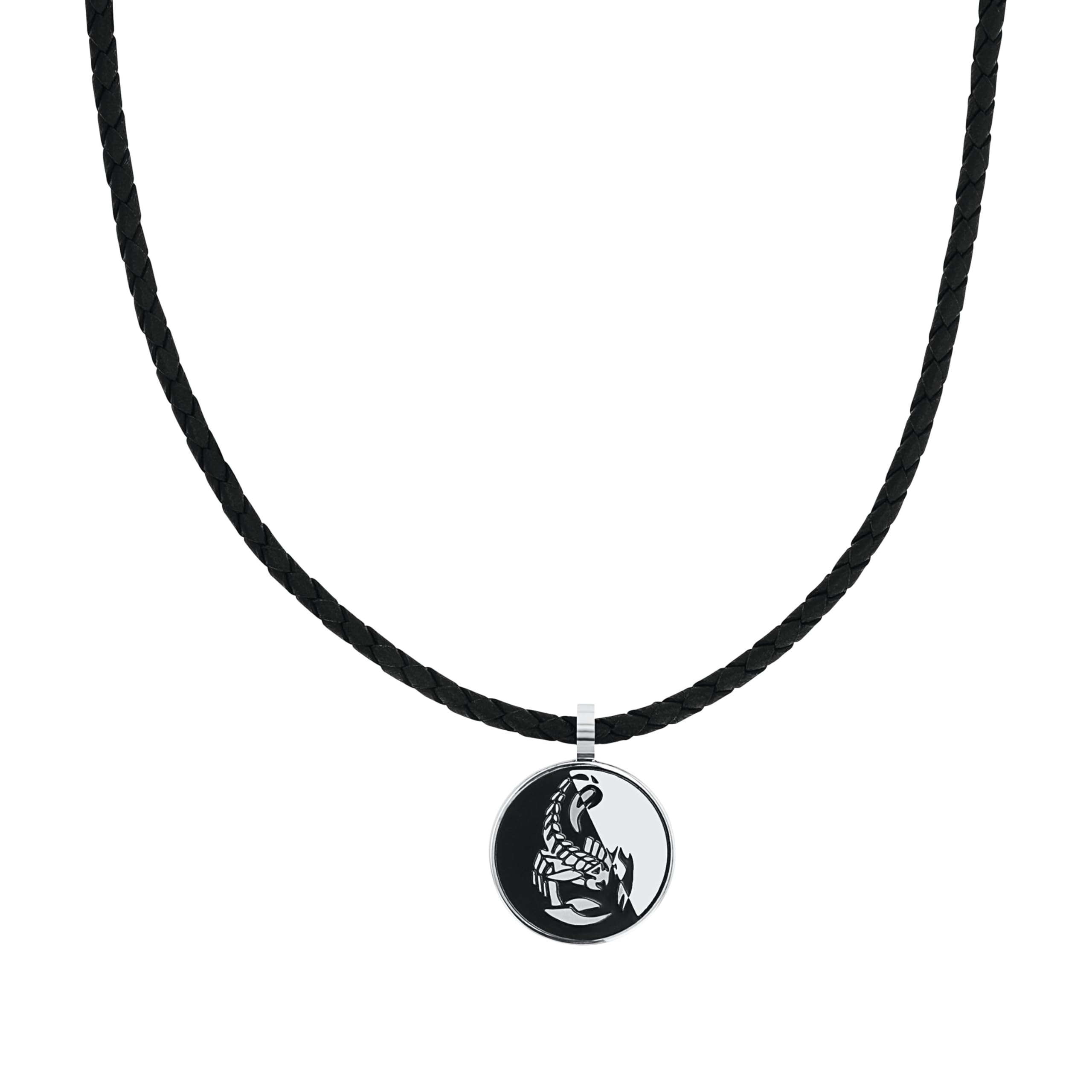 Amor x Scorpions Halskette mit Anhänger aus Edelstahl, Unisex, für Damen und Herren, Halsschmuck, 45+5 cm, Kommt in Schmuckbox